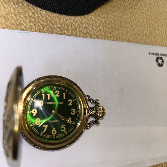 Vintage Quartz Pocket Watch Duck Scene untested Parts Or Repair AS-IS - Picture 9 of 15